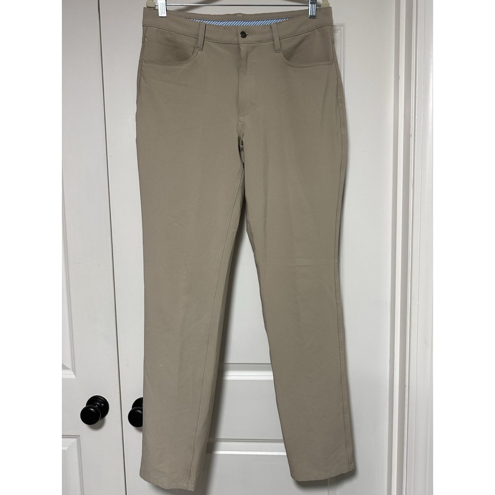 FootJoy FJ, Mens Athletic Fit Stretch 5‎ Pocket Golf Pants, Tan, Size W34/L34
